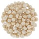 Czech 2-hole Cabochon beads 6mm Chalk White Champagne Luster